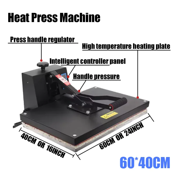 Large Factory Custom Logo Sublimation Heat Press Machine Direct 40x60 Heat Press Printing Sublimation Format Size sale Machine