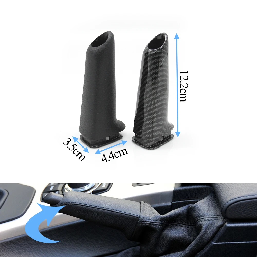 Schwarzer Kohlefaser-Handbremshebel für BMW E81 E82 E87 E88 E90 E91 E92 E93 E60 E61 E63 E64 E84 E83 E85 E86 – Detail 5