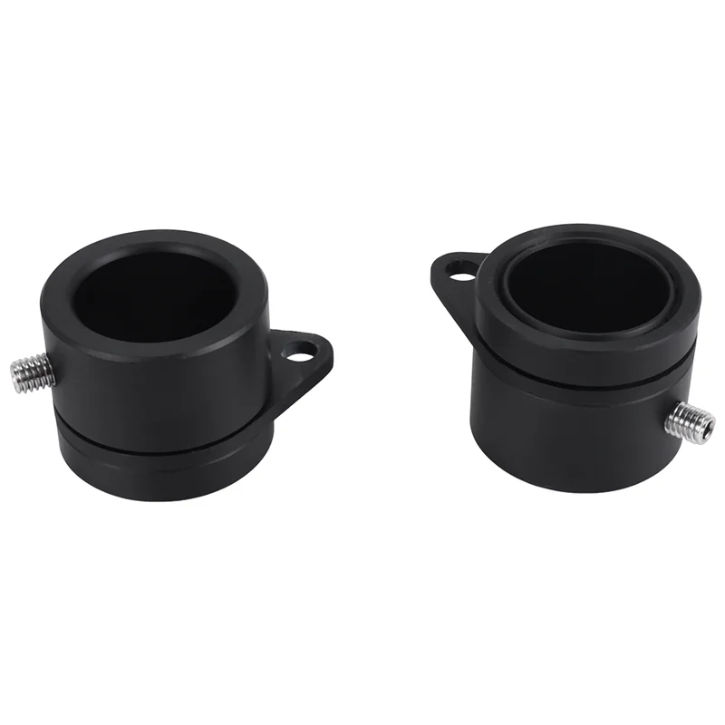 A11E-4 Pcs Flag Pole Rings Aluminum Alloy Mounting Rings 360 Degree Rotating Flagpole Anti Wrap Flag Pole (1 Inch Black)