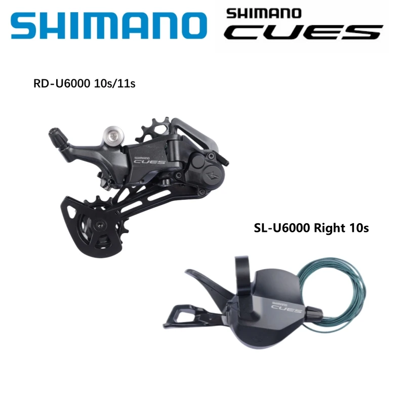 Shimano CUES U6000 Shifter SL-U6000 Right 11s 10s RD-U6020 10s 11s U6000 10s/11s Rear Derailleur For Mountain Bike Bicycle Part