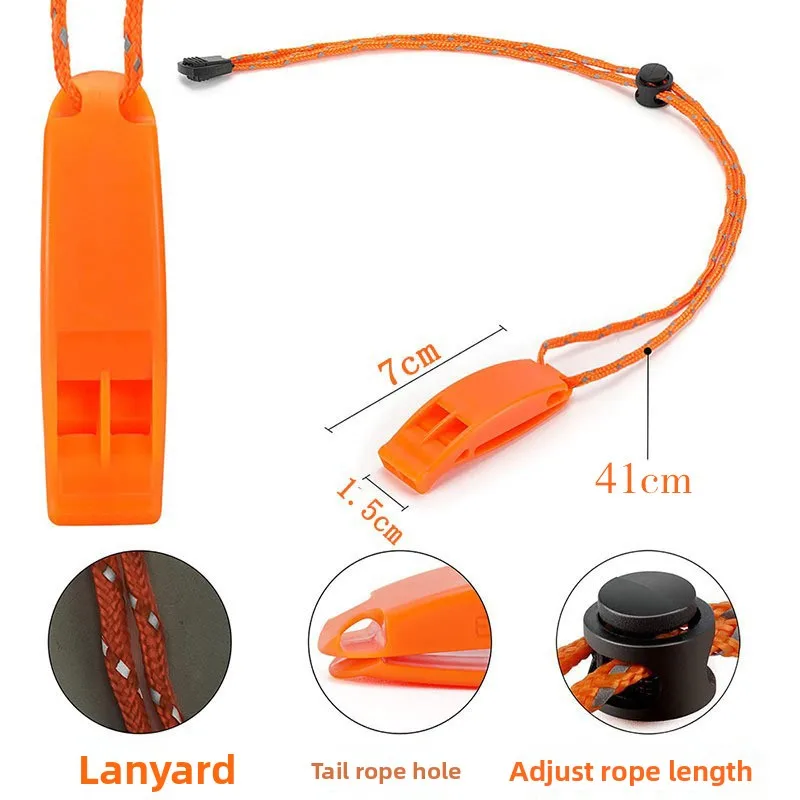 1/2/6/10/20 PCS Emergency Whistles with Lanyard Safety Whistle Survival Shrill Loud Blast for Outdoor Fishing Cheerleaders
