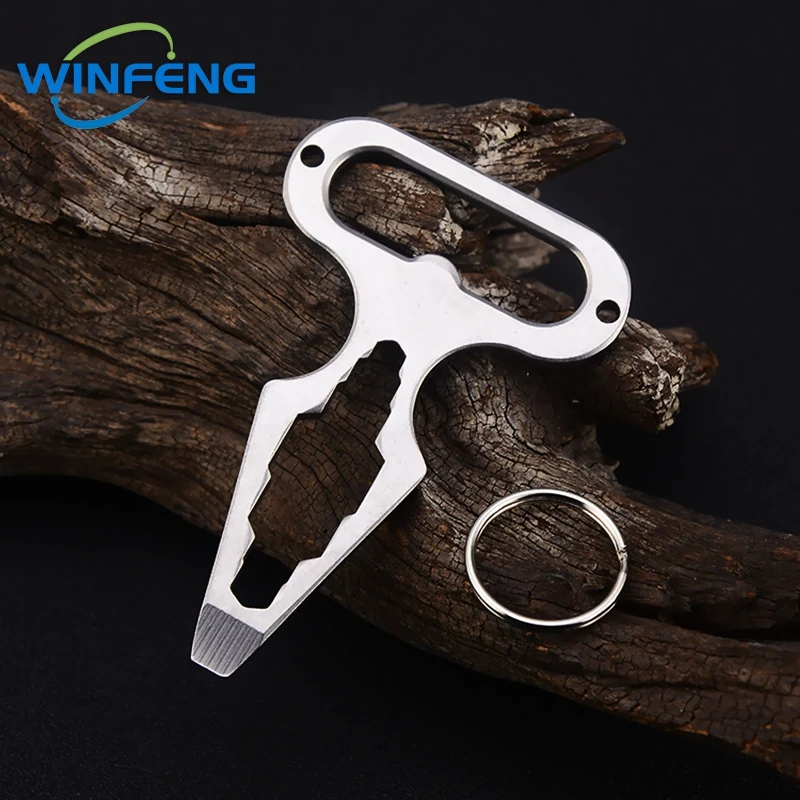 Self Defense Weapons Outdoor EDC Survival Tool Personal Defence Keychian Stinger Bottle Opener Combination Wrench for Men Women