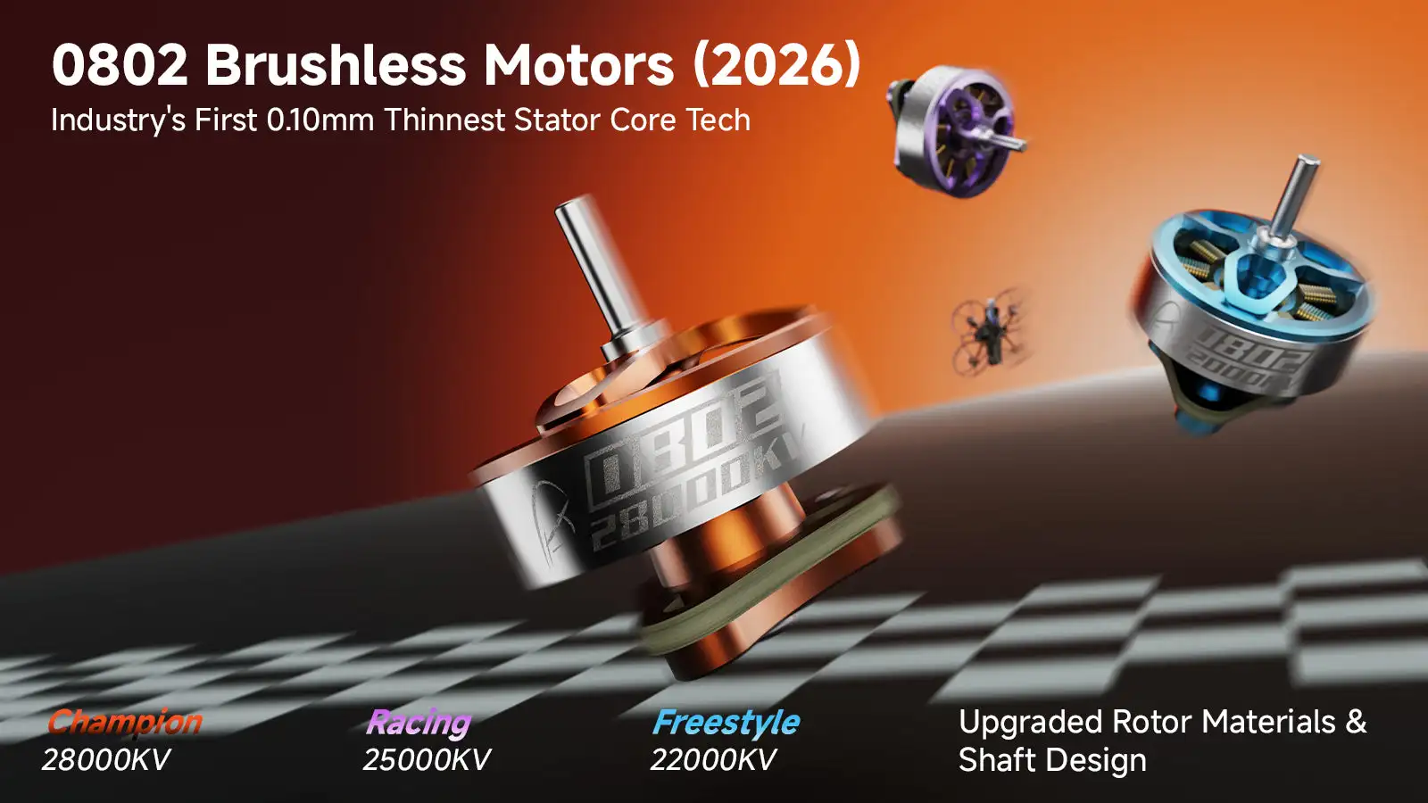BETAFPV 0702 0802 22000KV 25000KV 28000KV Bürstenloser Motor 1S für Air75II Air65II Bürstenloser Drohnen-Quadcopter 65MM 75MM Rahmen – Detail 1