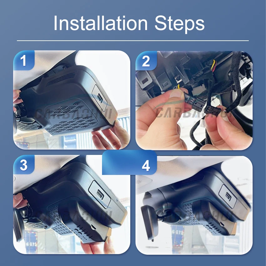 كاميرا أمامية وخلفية 4K واي فاي DVR داش كام أصلية لشيري استكشاف 06 Jaecoo J7 2023 2024 2025، التوصيل والتشغيل DVR للسيارة مع التطبيق #3