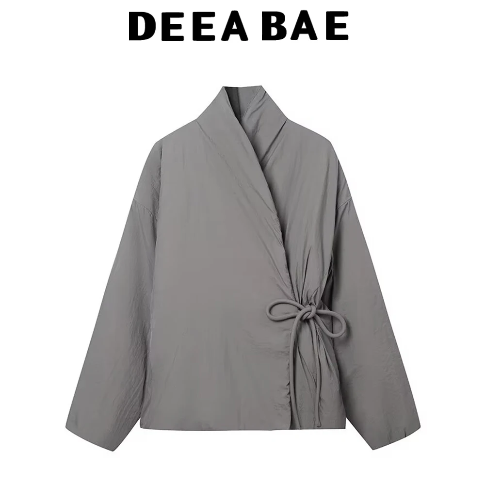 DEEABAE Autunno nuove donne abbigliamento Giacca a maniche lunghe stile kimono semplice a tre colori alla moda in stile europeo e americano