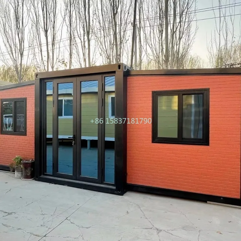 Living Double Wing Container House Expand Portable Tiny Home Mobile Prefabricated Home Prefab Modular Expandable Container House