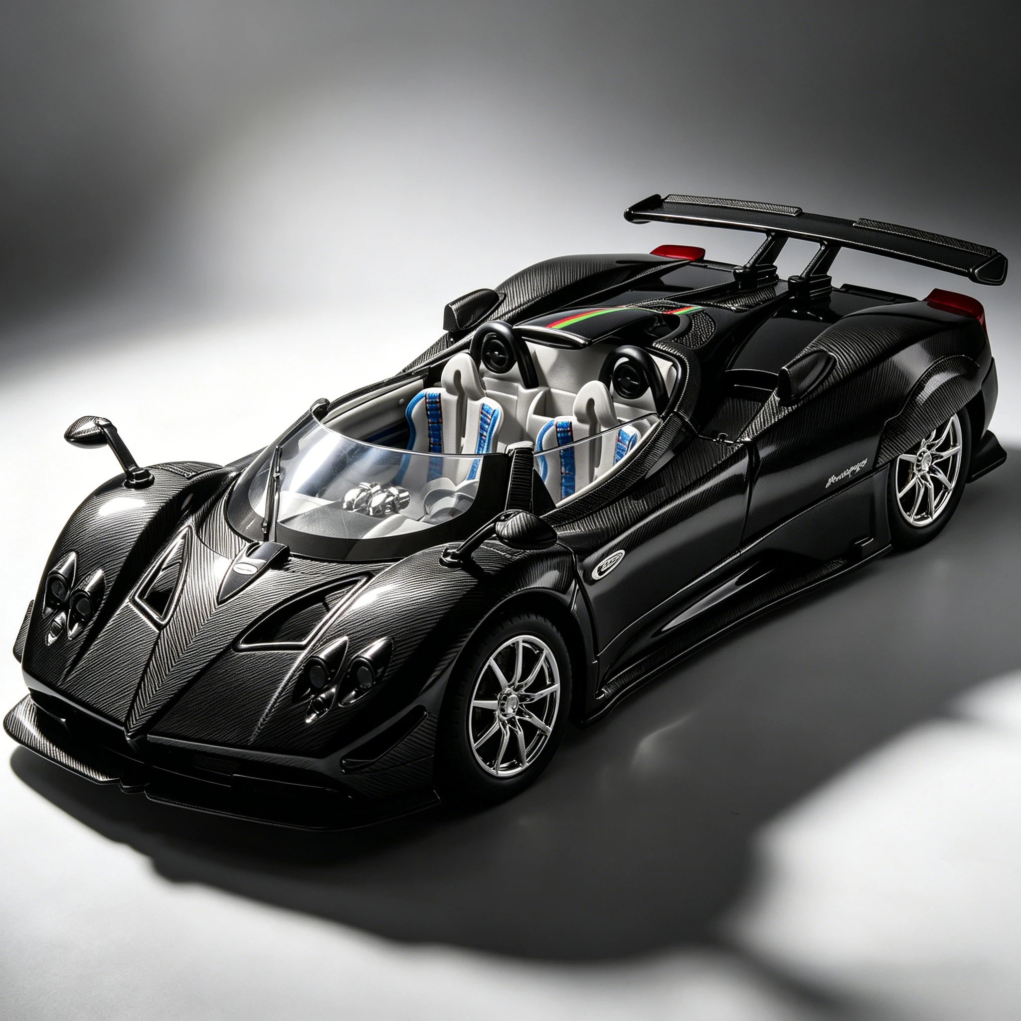 

Масштабная модель спортивного автомобиля Zonda HP Barchetta 1:24, литая под давлением, металлическая, со звуком и светом, игрушка для детей, подарок