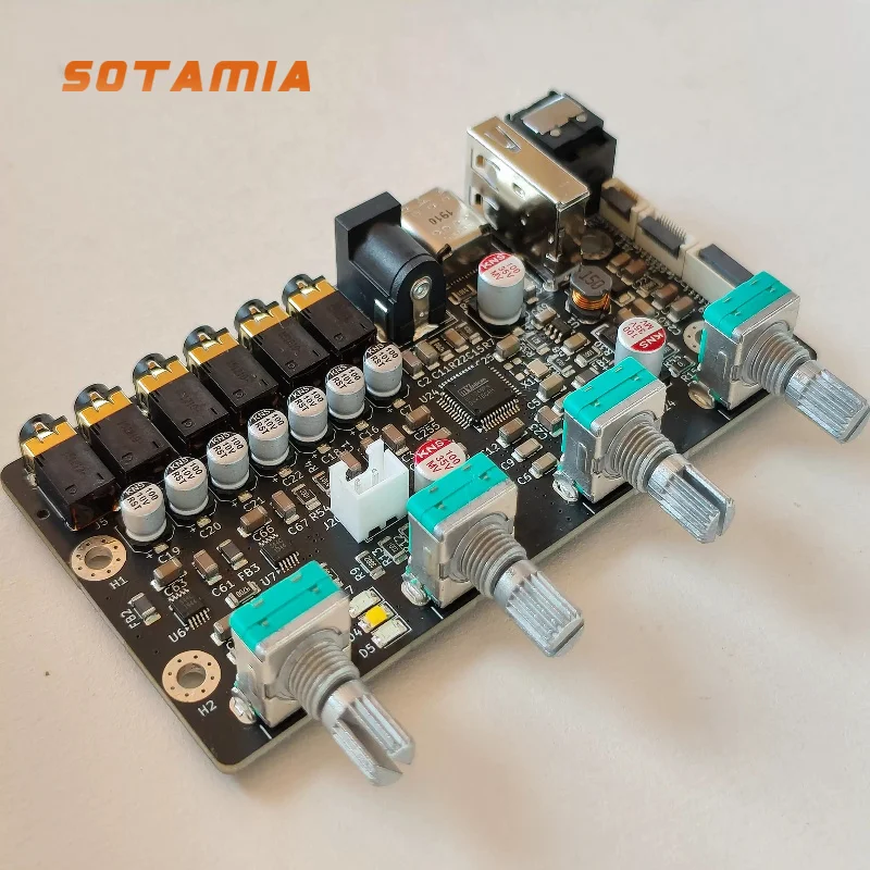 SOTAMIA 7 Channel DSP Amplifier Preamp Tone Board Independent Channel 15-segment EQ Computer Phone Bluetooth Wireless Tuning
