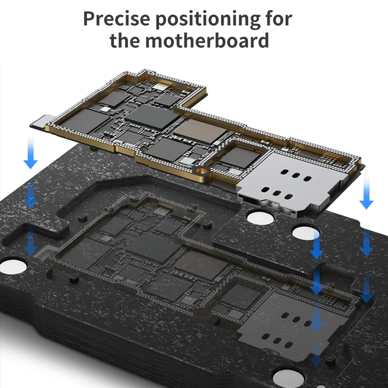 Qianli BGA Reballing Stencil for iPhone 14 13 12 11 Pro Max XS X Motherboard Middle Layer Planting Tin Platform Fixture