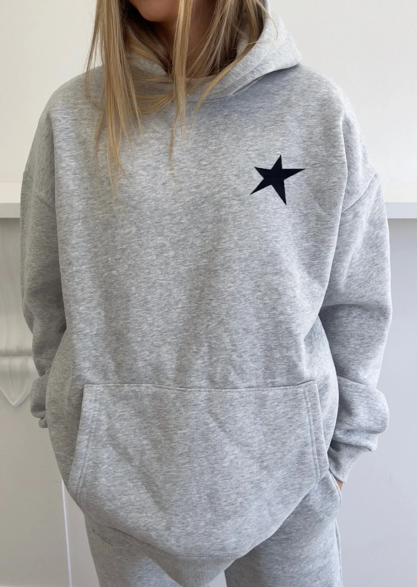 2025年新作 レディース フリース フード付きセーター 星柄 秋冬ファッション