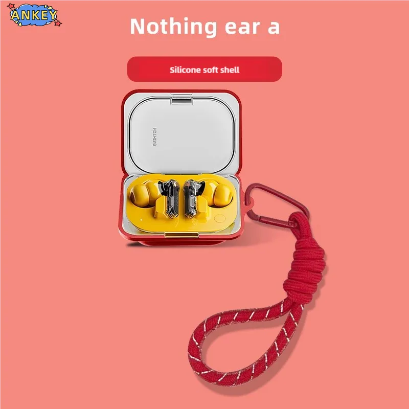 for Nothing Ear (a) Case Soft Protective Cover Nylon Lanyard Headphone Shells Anti Dust Sleeve Hand Rope Strap Accessories