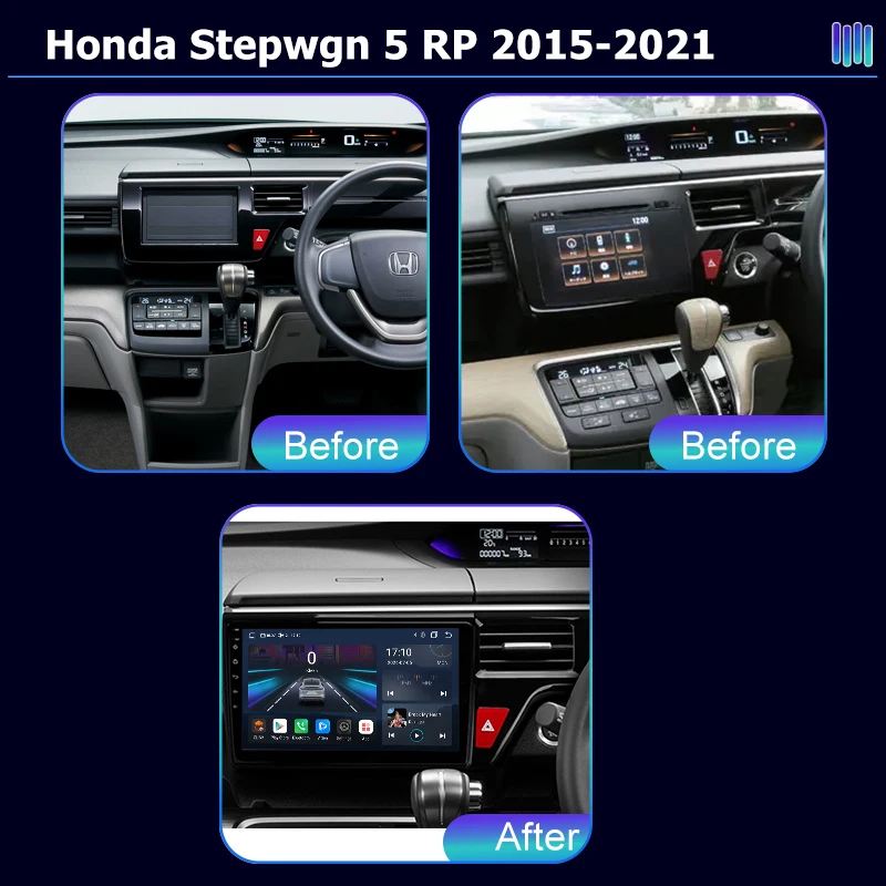 Android AI VOICE Car Radio Multimedia player for Honda Stepwgn 5 RP 2015 2021 GPS Navigation Stereo Screen Video Tape Recorder