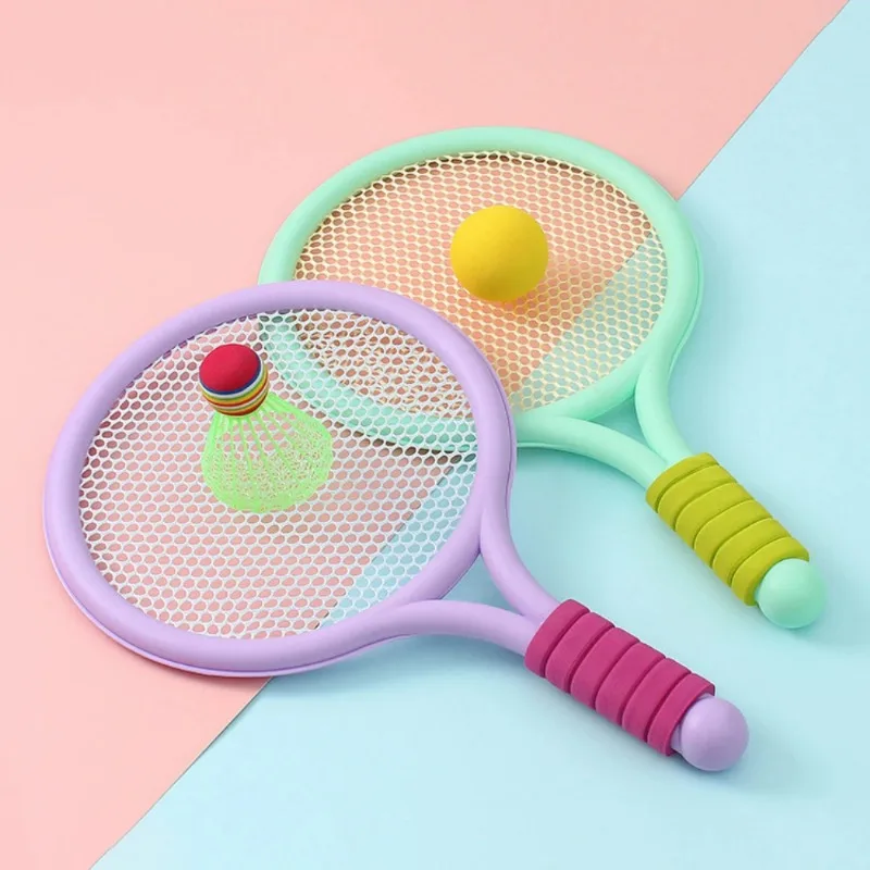 Kinder Badminton schläger Set leichte Kinder Tennis Badminton Spielzeug Kinder Tennis schläger mit Bällen für Familien spiel