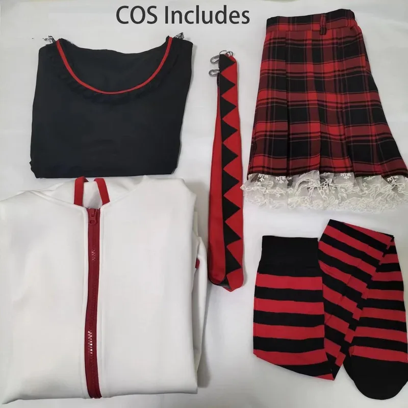 hhh 2025 أنيمي ميكو تأثيري حلي شعر مستعار ACGN فوكالويد ميجانكو توب تنورة قصيرة معطف لباس غير رسمي ملابس الهالوين للفتيات بما في ذلك