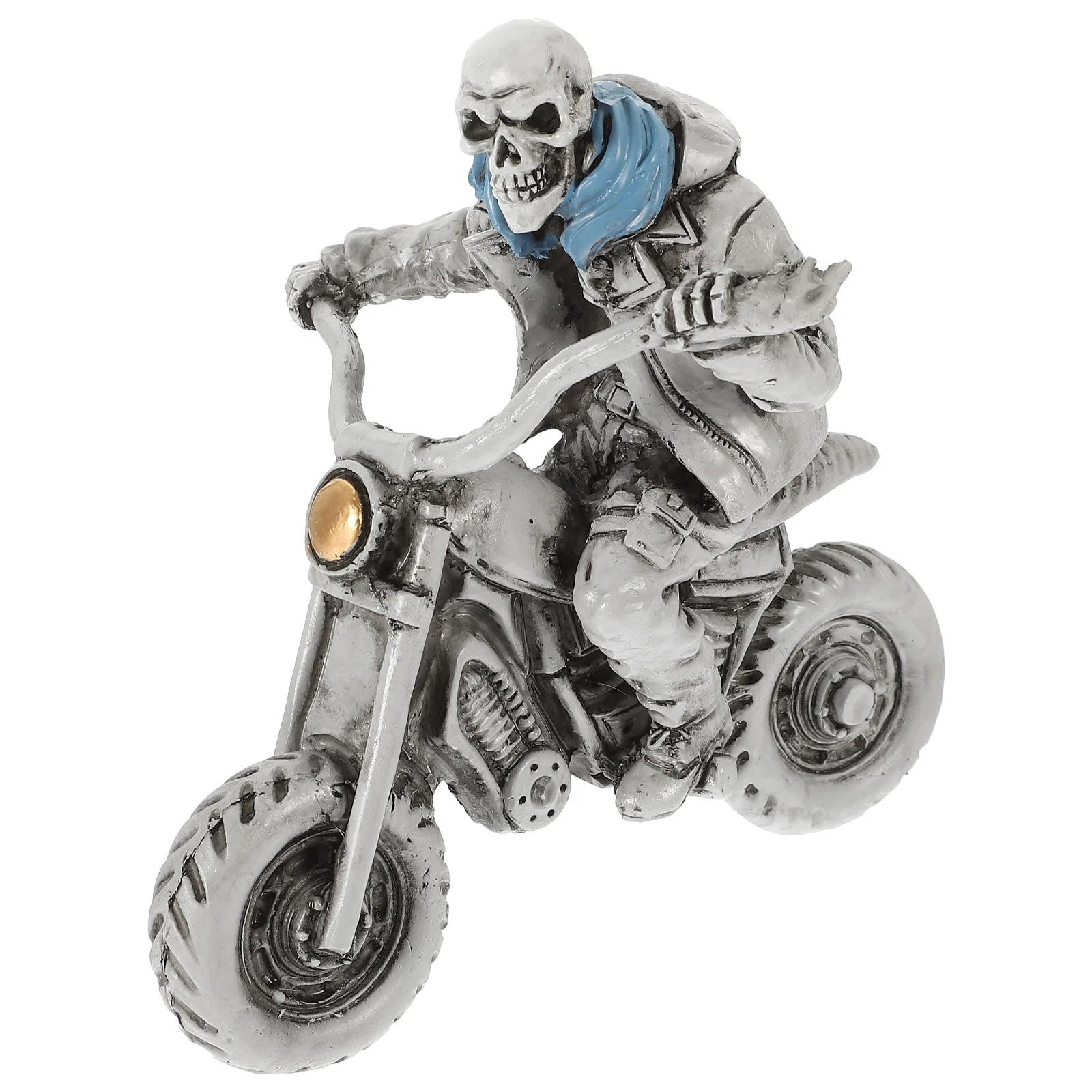 

1pc Skull Statue Ornament Resin Decoration For Halloween Party Table Garden Home Desktop Decor Craft