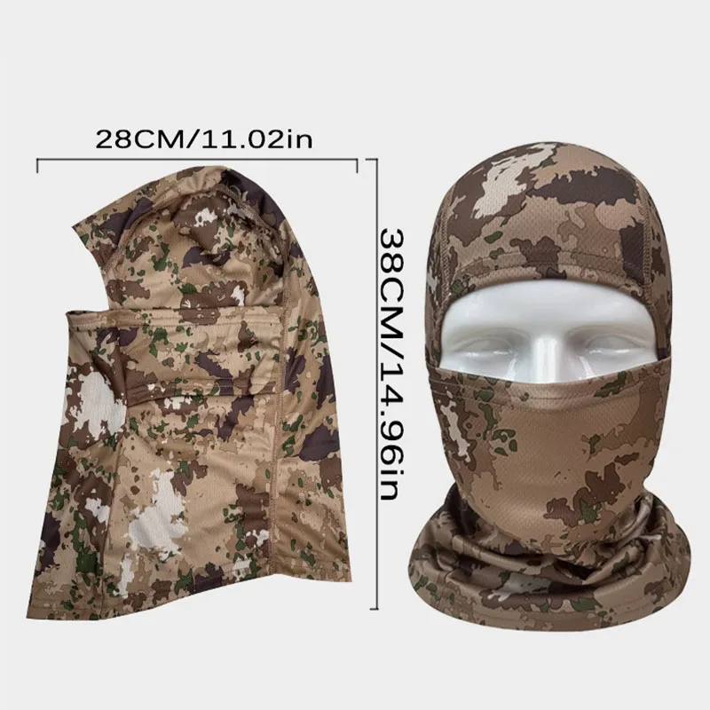 Multicam Camouflage Tactical Balaclava Full Face Shield Mask Cover Cycling Hunting Scarf Hat Outdoor Gear QXMZ05