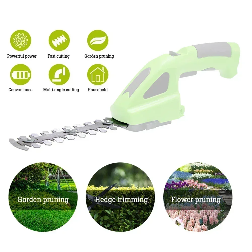 Cutter Hedge Trimmer Shrub Tools Tough 7.2V Blades Cordless Efficiency Electric Garden Light Duty Metal Driving