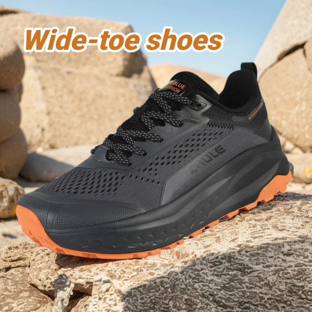 

Wide-toe trail running shoes, breathable, non-slip, shock-absorbing, lightweight, suitable for mountain trail running