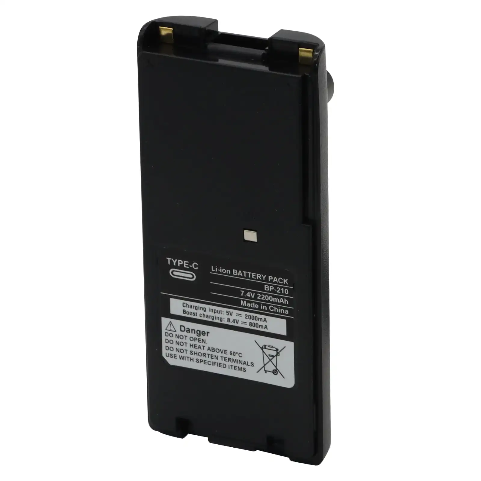 สำหรับวิทยุ ICOM IC-T3H IC-V8 IC-V81 IC-V82 IC-F3GT IC-F3GS IC-F4GT IC-F4GS IC-F11 แบตเตอรี่ USB-C รุ่น BP-210 7.4V 2200mAh 2 ชิ้น