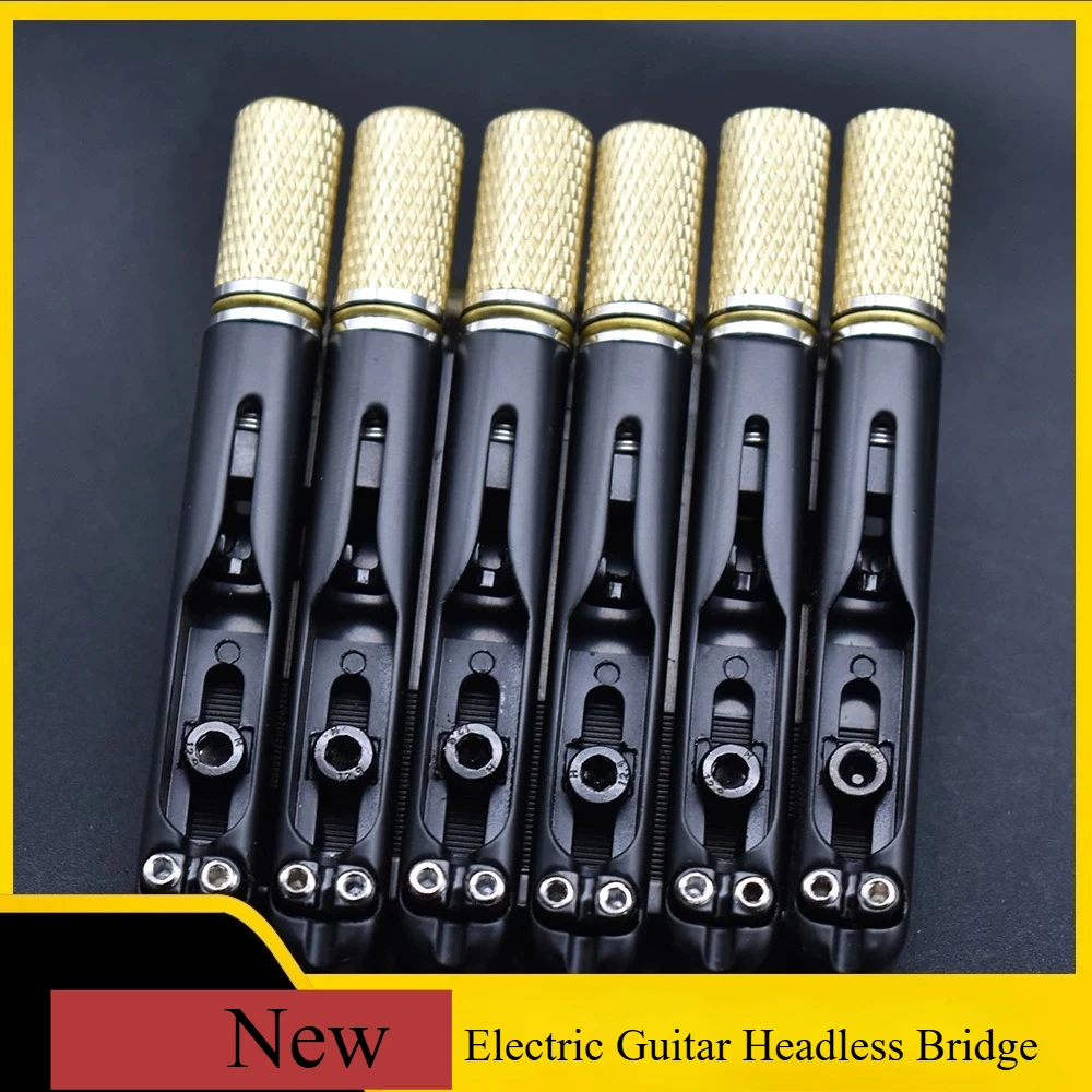 

6-String Headless Guitar Bridge Tailpiece Replacement Parts for Headless Electric Guitar