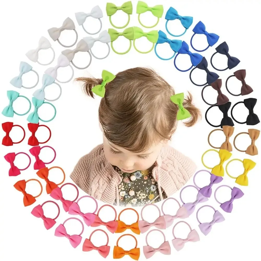 10Pcs Baby Hair Band Girl Ties Bows Elastic Rubber Bands Scrunchies Kids Hair Accessories for Baby Girls Moños Para Cabello Niña