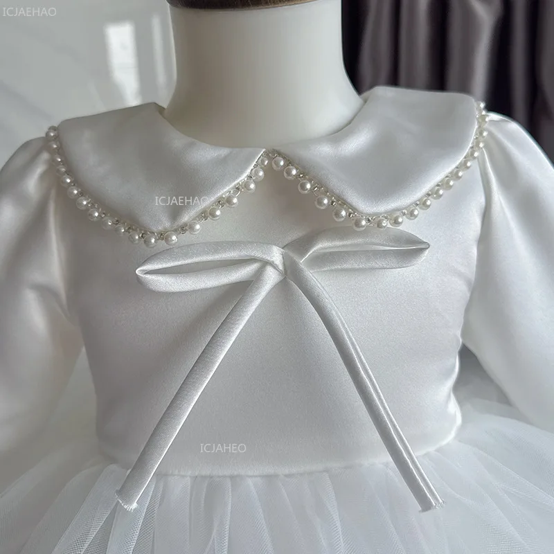 Children Clothes Girl Baby Princess Flower Girl Dress Wedding  Performance Celebration  Puffy Tulle Ball Gown First Birthday