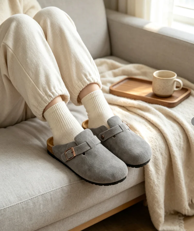 Men'S Shoes For Summer - Mule de cortiça com suporte de