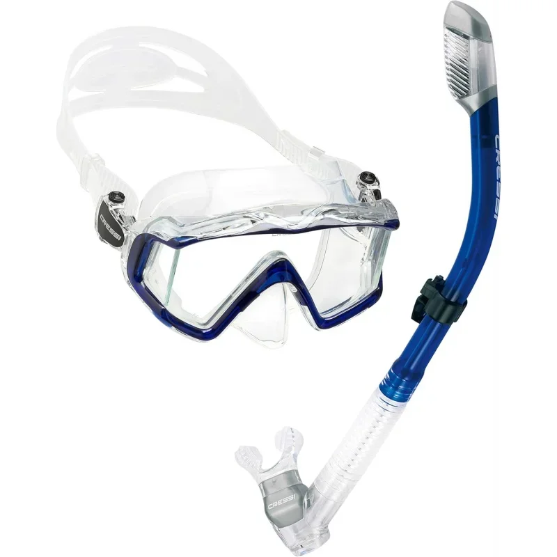 Panoramic Wide View Mask & Dry Snorkel for Snorkeling, Scuba Diving. Pano 3   Supernova Dry: Designed in Italy