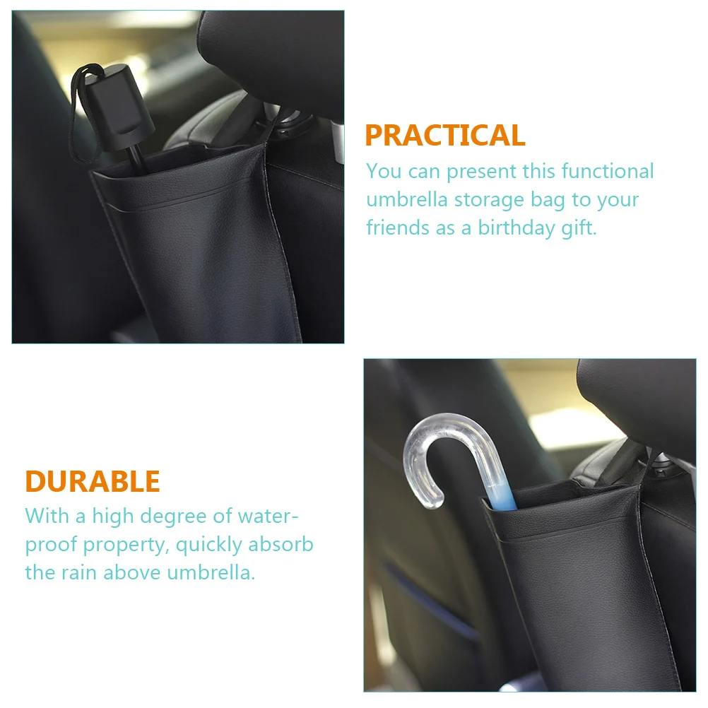 

Waterproof Umbrella Storage Pouch Foldable Design for Long and Compact Umbrellas Keeps Interior Dry Car-Mounted Bag