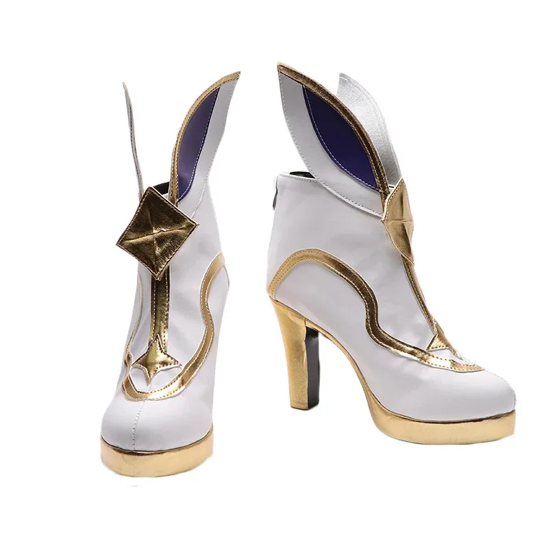 QQ34Game Sepatu Cosplay LOL Star Guardian Akali Sepatu Halloween Kostum Aksesoris Alat Peraga