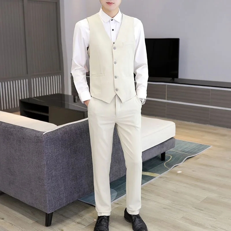 

26 slim fit trousers solid color trousers men's vest trousers groomsmen group