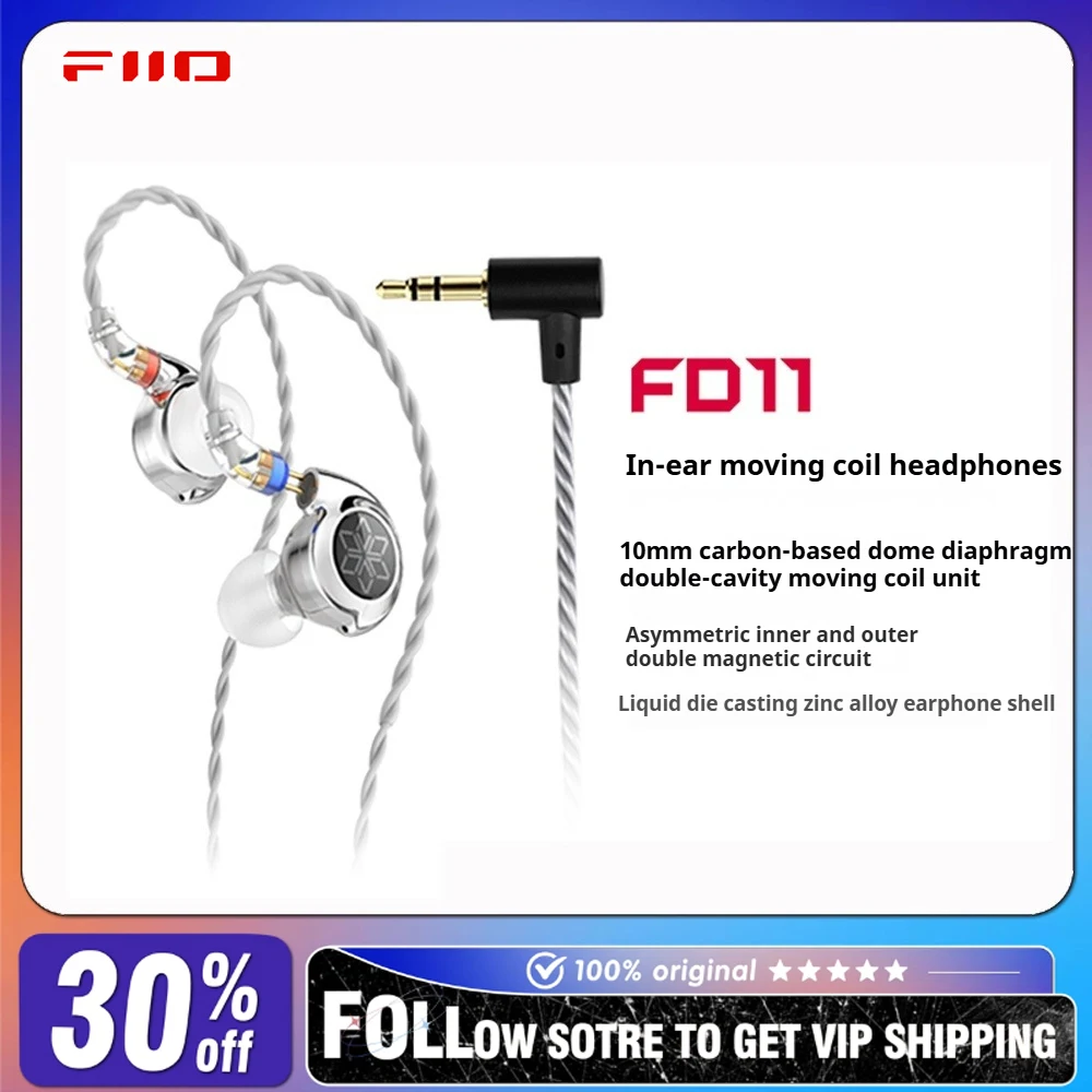 

Fiio FD11 in-ear Dynamic Earphones 3.5mm/TypeC Wire Control Microphone High Performance Deep Lows Dynamic Driver IEMs Earbuds