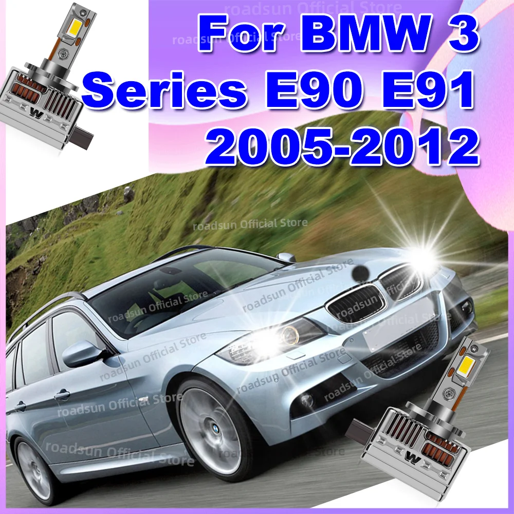 

Светодиодная фара Canbus 50000LM, ксеноновая обновленная автомобильная лампа 6000K для BMW 3 серии E90 E91 2005 2006 2007 2008 2009 2010 2011 2012