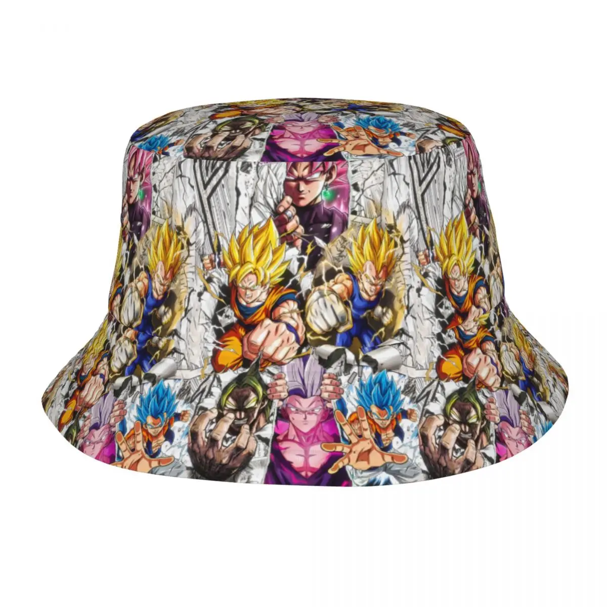 

Custom DBZ Goku Japan Comic Bucket Hats Women Men Anime Outdoor Sun Summer Fisherman Cap