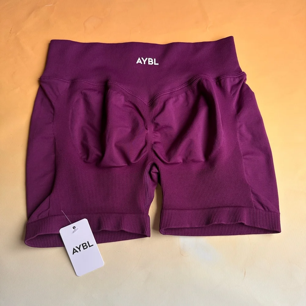 Marken-Nahtlose Yoga-Shorts — Po-formende Fitness-Shorts, Dehnbare Kompressions-Shorts für Damen, Feuchtigkeitsableitend – Detail 23