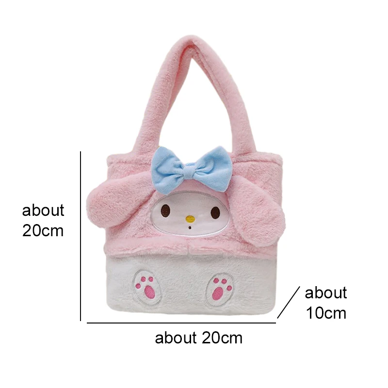 Sanrioed Cinna moroll Kuromi meine Melodie Cartoon niedlichen Plüsch tasche Messenger Tote Handtaschen Anime Geburtstag Weihnachts geschenk für Freunde