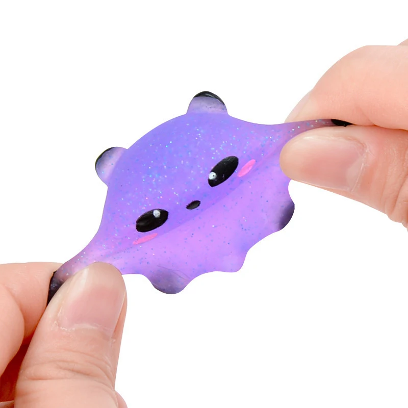 Kawaii Glitter Mochi Squishy Sensory Fidget, alivio del estrés, TDAH, autismo, terapia de ansiedad, juguetes para niños, premio en el aula, favores