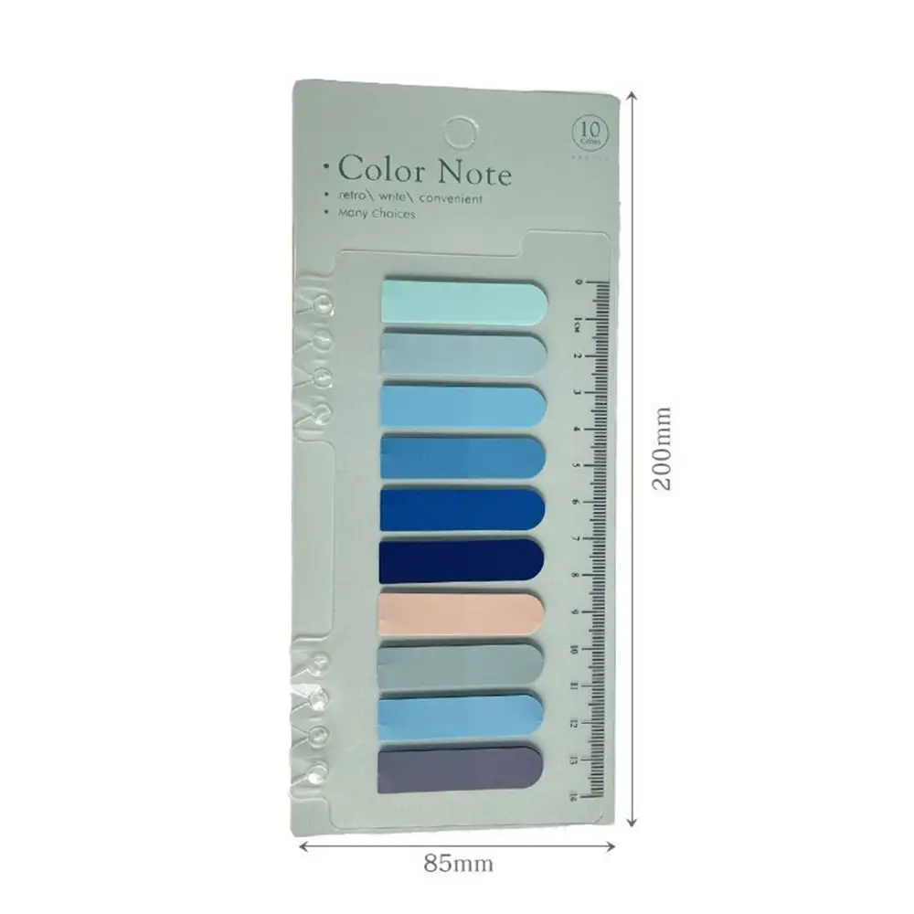 Strip Office Supplies DIY Decoration Reading Label Label Bookmark Tagging Stickers Index Notes Paper Index Stickers with Ruler