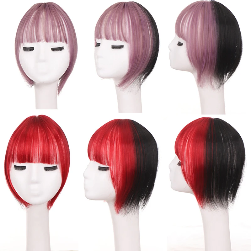 Air Bangs Women\'s Synthetic Hair Bangs 3D Bangs Clip In Hair Extensions Heat Resistant Hair Pieces Accessories False Hair