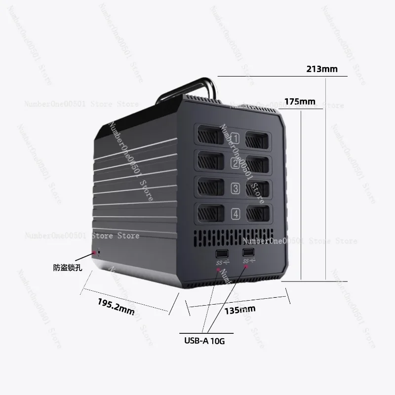Thunderbolt 4-position U2U3 hard drive box 3/4/5 computer 4-pack movie and video storage, dit hard drive array cabinet
