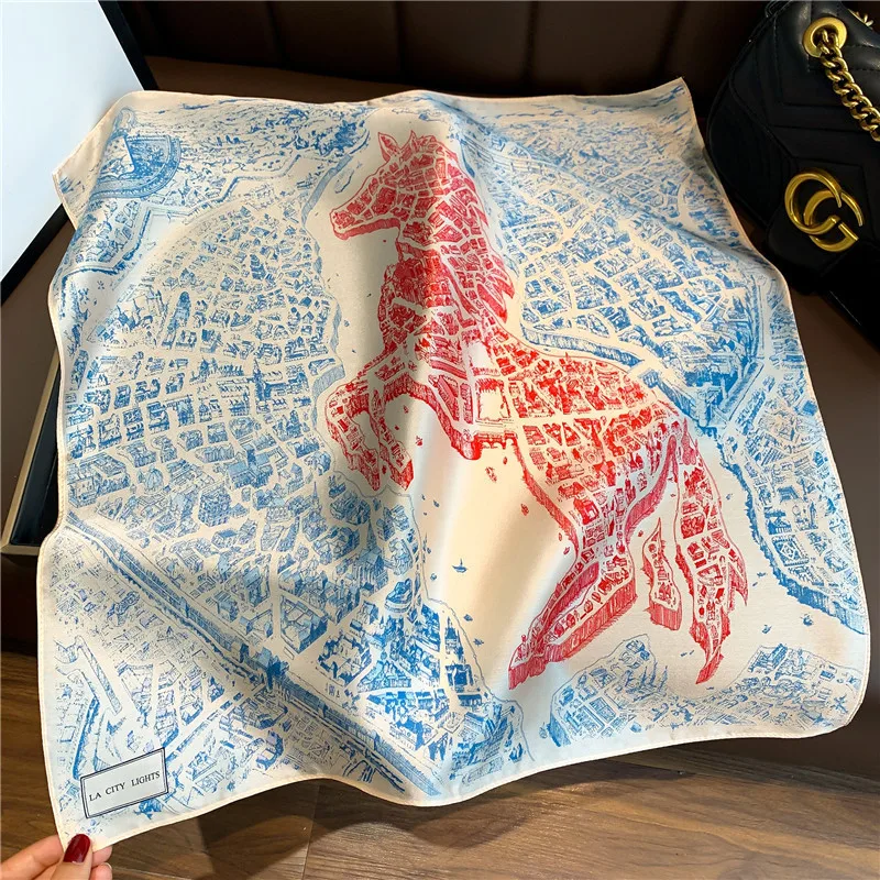 New Square Women's Western Korean Style Elegant Small Mulberry Professional Silk Scarf