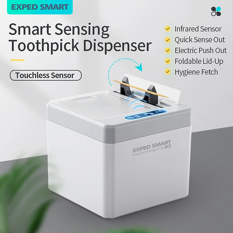 

New Smart Automatic Toothpick Storage Box Kitchen Restaurant Toothpick Holder Intelligent Sensor Electric Toothpicks Dispenser