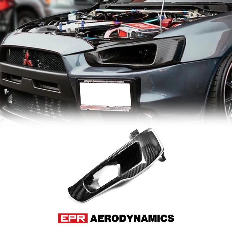 Car-styling For Mitsubishi Evolution EVO 10 Carbon Fiber Vented Headlight Block Out Panel (LHS)