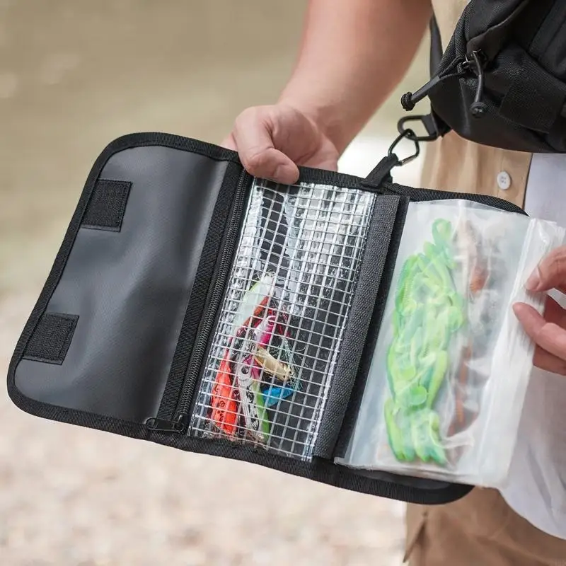 

Soft Allurement Storage Structure 6+2 Divisions Detachable Impermeable Bag External Pocket For Fishing Fasteners Equipment 24BD