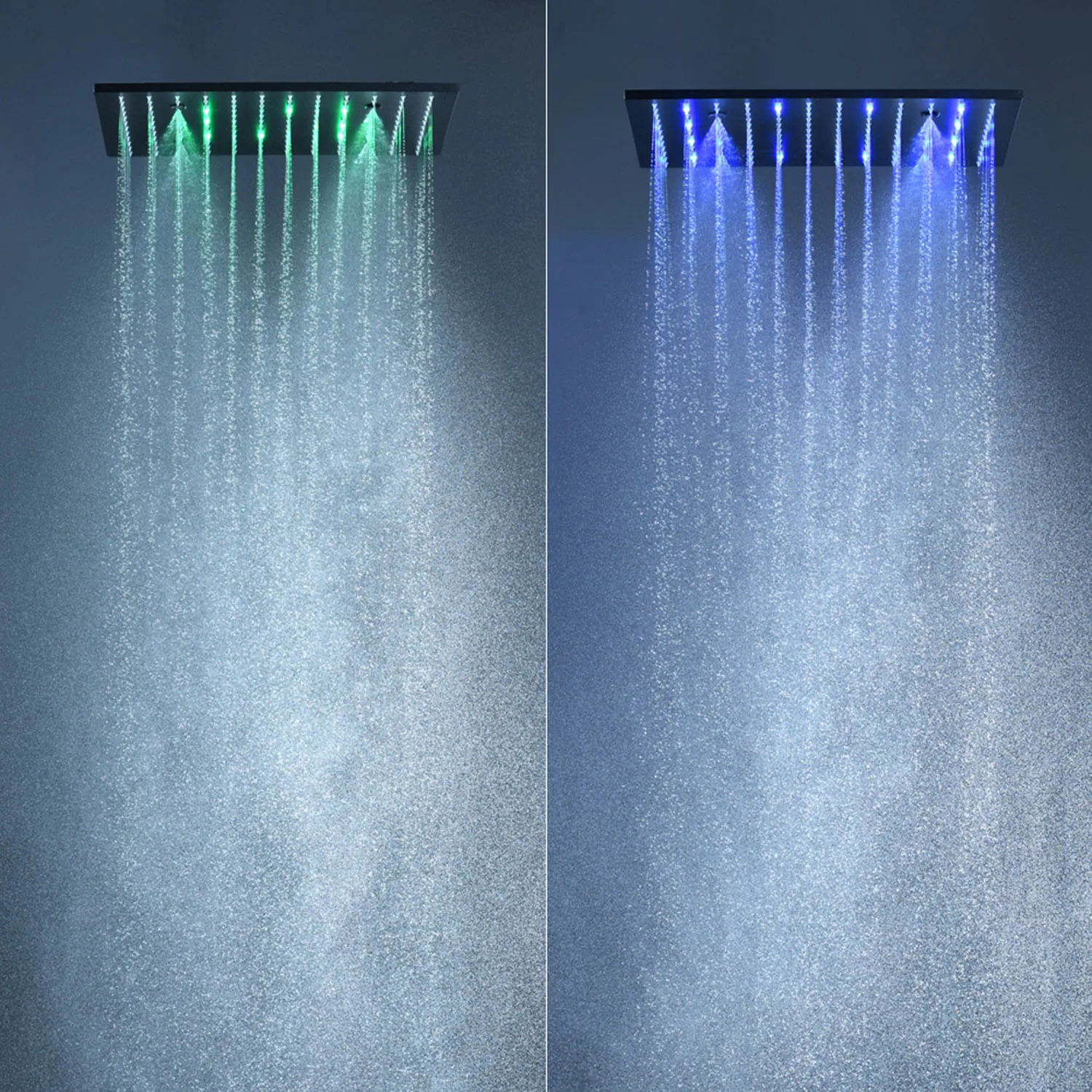 High Quality Plating Matt Black LED 16/20inch Shower Head Set Tap Button Constant Temperature Valve Mixer Switch Faucet