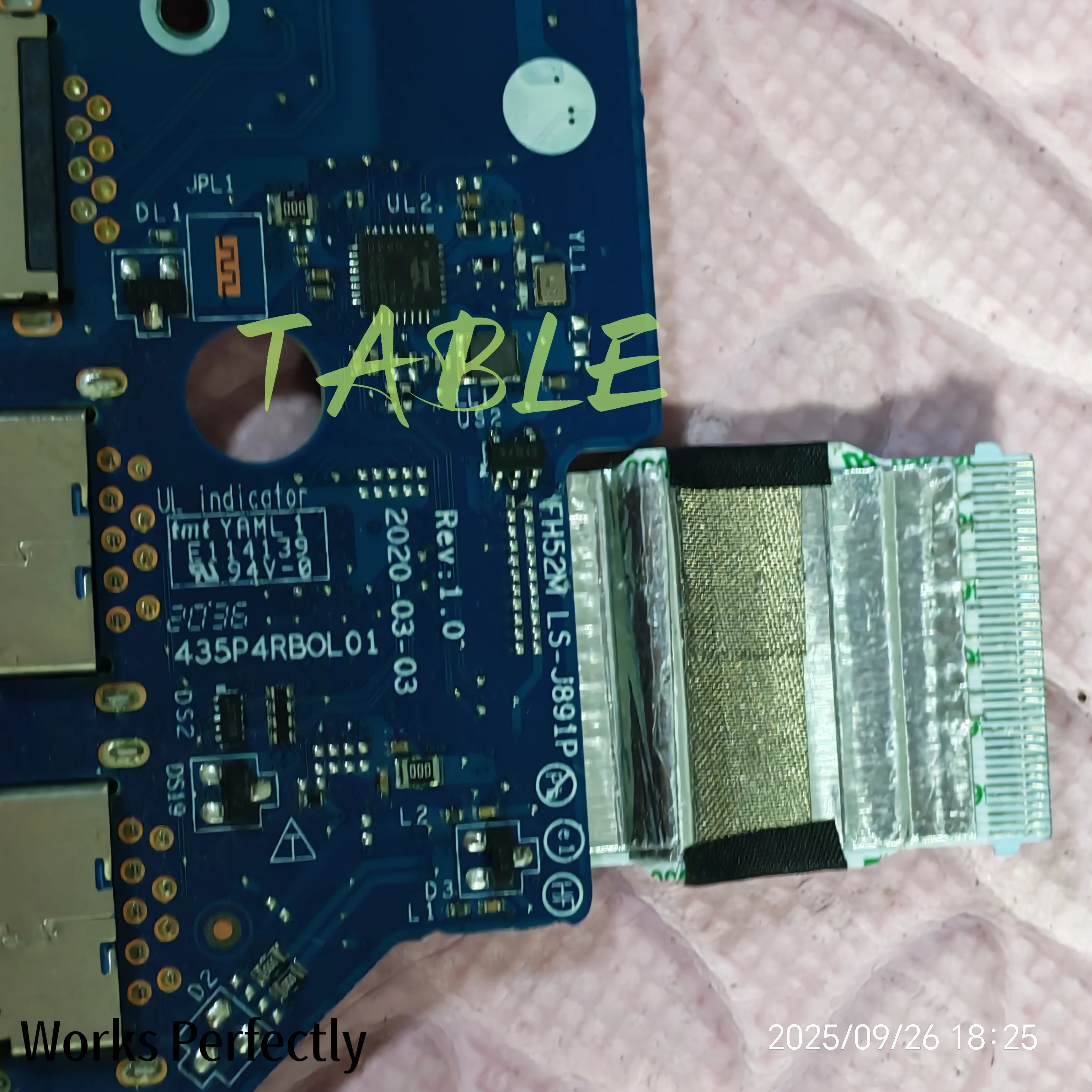 FOR Acer AN515-55 56 57 45 N20C1 USB AUDIO WLAN ETHERNET BOARD W CABLE LS-L031P