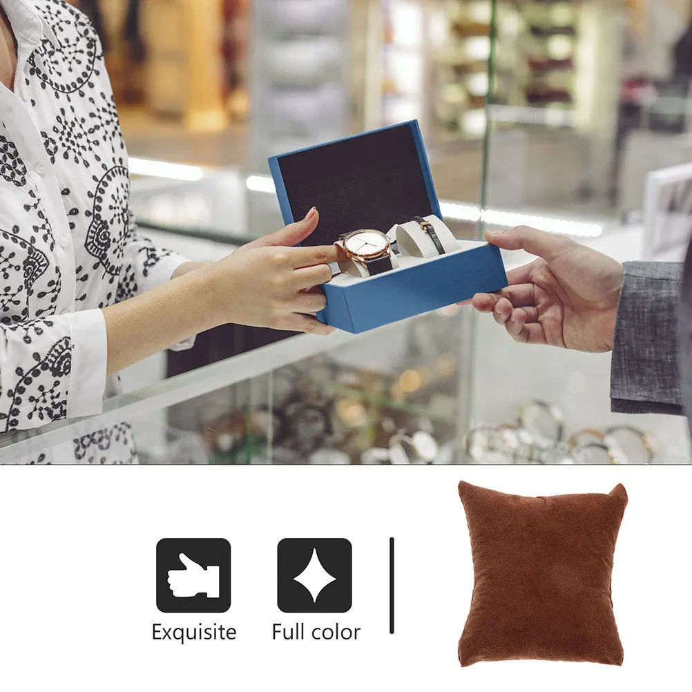 

12 шт., коробка для часов, маленькие подушки, мягкая фланелевая подушка для часов, подушка для демонстрации ювелирных изделий, браслет, подушка, упаковка, подушка для браслета
