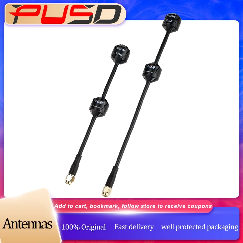 

Оригинальные двойные антенны Axisflying 5,8G с внутренней резьбой SMA и внутренним штифтом для аксессуаров FPV