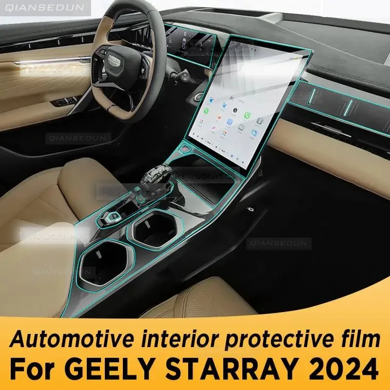 

For GEELY STARRAY 2024 Gearbox Panel Navigation Screen Automotive Interior Protective Film Anti-Scratch Sticker Accessories