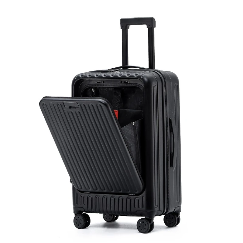 Multi Functional Front Cover Opening Rolling Luggage Travel Suitcase 20 Boarding Box Large Capacity Trunk with TSA Customs Lock